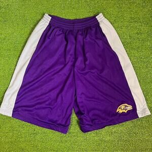 Vintage Baltimore Ravens Shorts 2XL Y2K Ravens NFL shorts Purple Shimmer Takbo‎